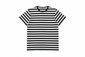 Tshirt with black and white horizontal lines