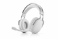 White gaming headset with microphone